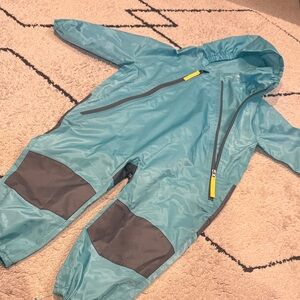 cloudveil 3T Kids Waterproof Hooded One-Piece Snowsuit in Teal